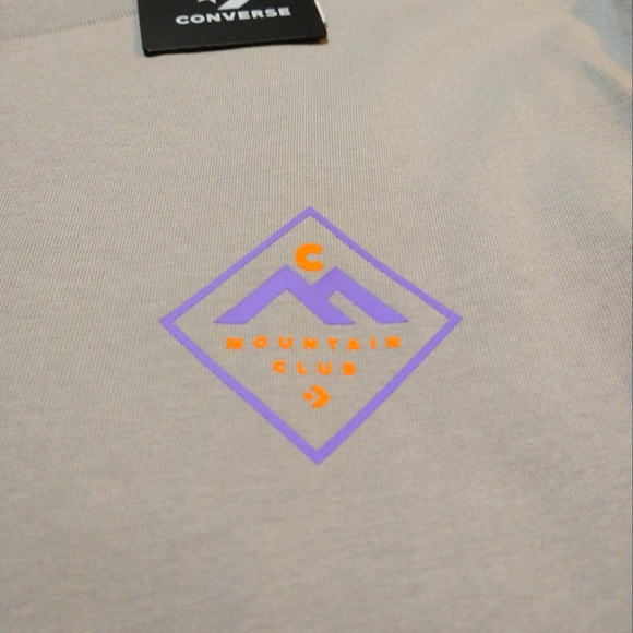 Men's Converse Gray Mountain Club Long Sleeve Shirt NWT - Picture 2 of 5